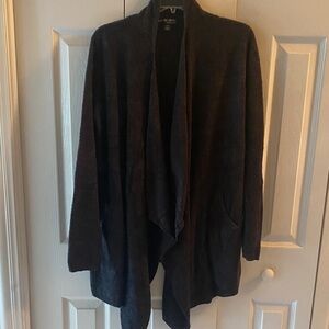 Barefoot Dreams Charcoal Open Front Cardigan